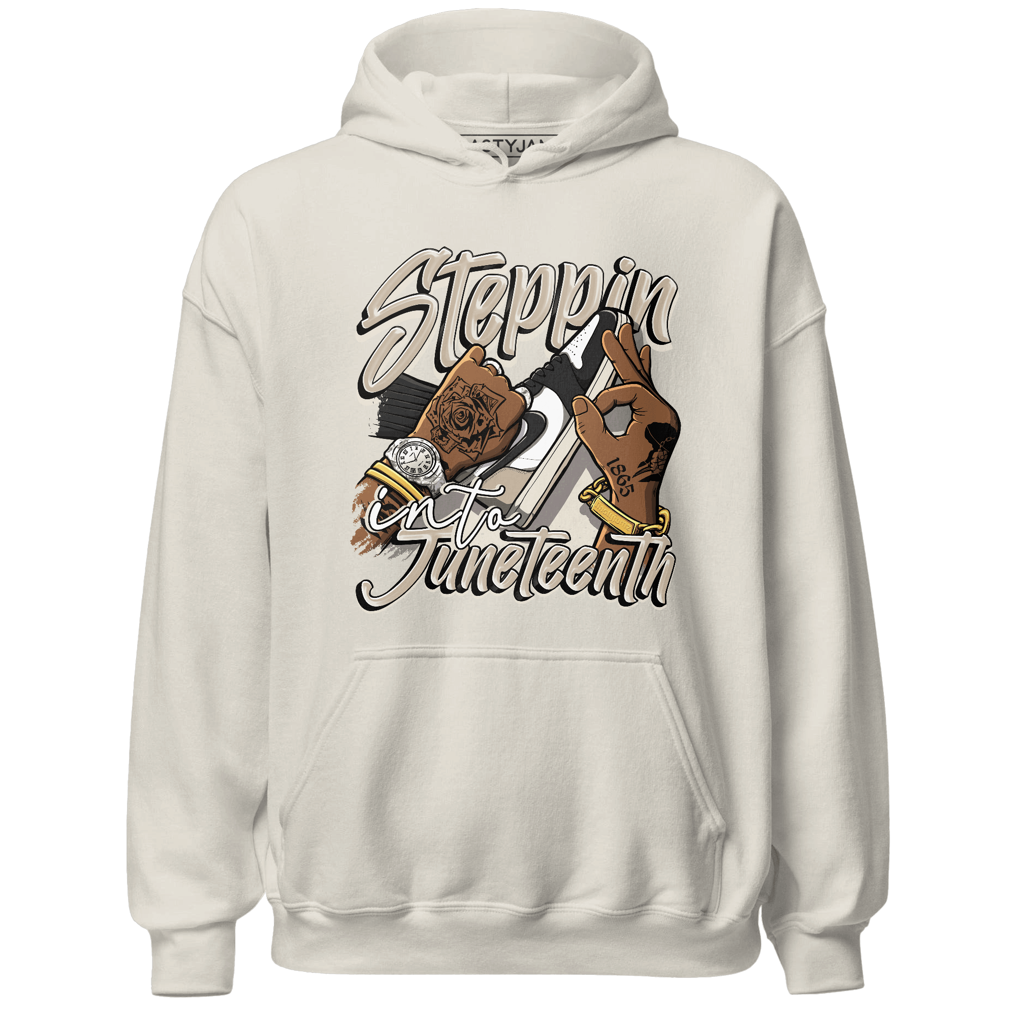 Latte 1s Hoodie Match Step Into Juneteenth - NastyJamz