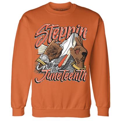 Georgia Peach 3s Sweatshirt Match Step Into Juneteenth - NastyJamz