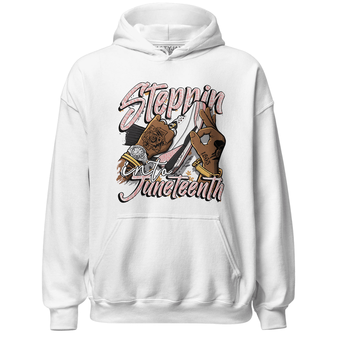 Red Stardust 3s Hoodie Match Step Into Juneteenth - NastyJamz