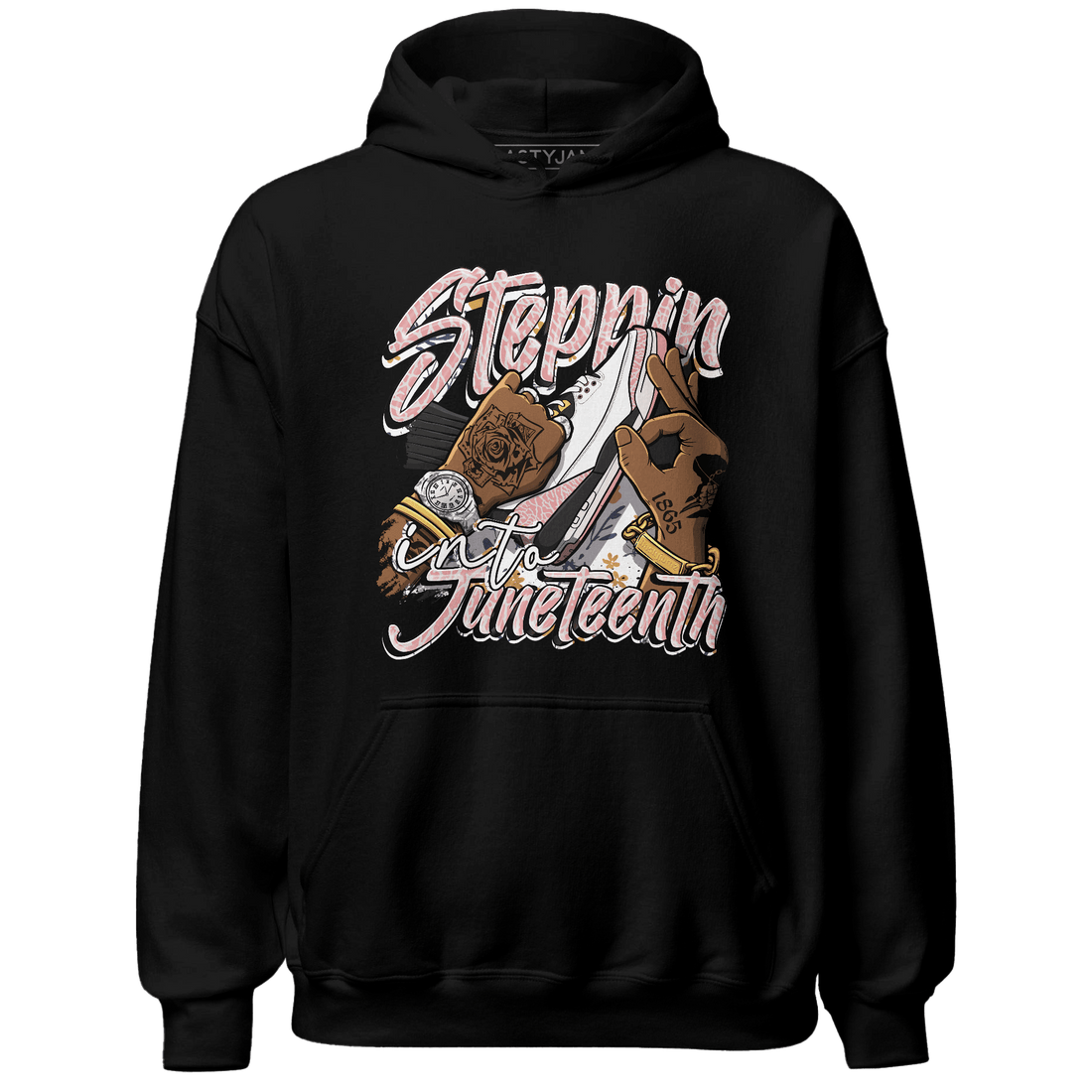 Red Stardust 3s Hoodie Match Step Into Juneteenth - NastyJamz