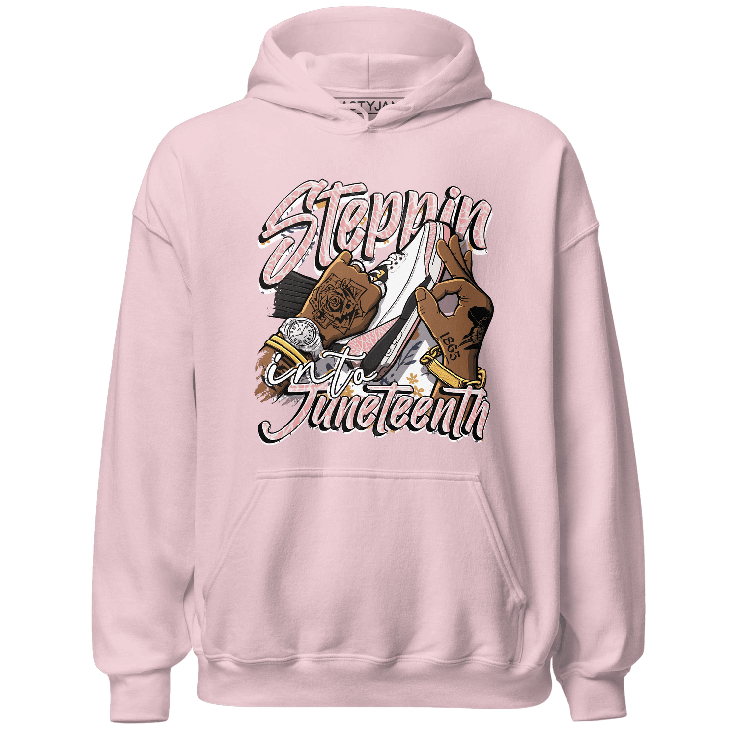 Red Stardust 3s Hoodie Match Step Into Juneteenth - NastyJamz
