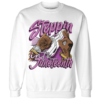 GS Hyper Violet 4s Sweatshirt Match Step Into Juneteenth - NastyJamz