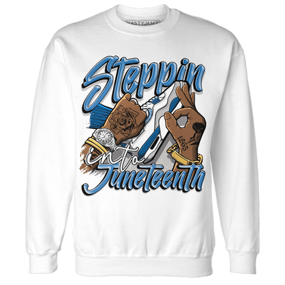 Industrial Blue 4s Sweatshirt Match Step Into Juneteenth - NastyJamz