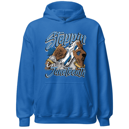 Industrial Blue 4s Hoodie Match Step Into Juneteenth - NastyJamz