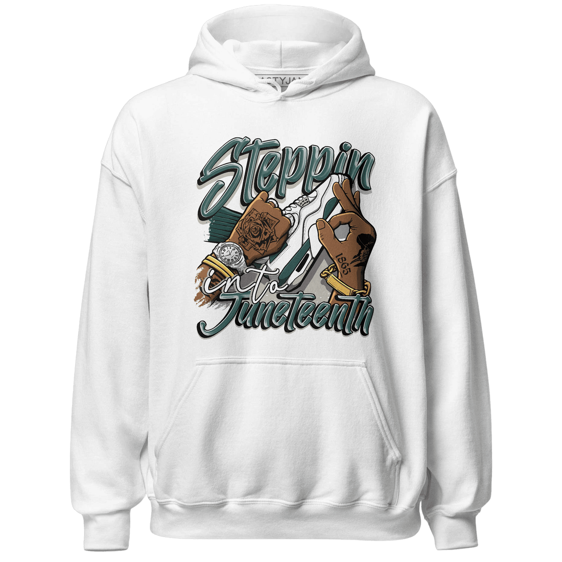 Oxidized Green 4s Hoodie Match Step Into Juneteenth - NastyJamz
