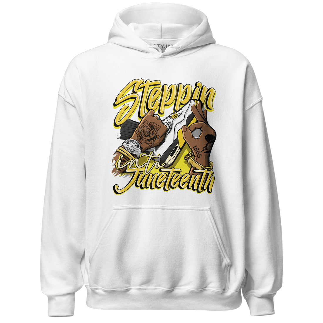 Vivid Sulfur 4s Hoodie Match Step Into Juneteenth - NastyJamz