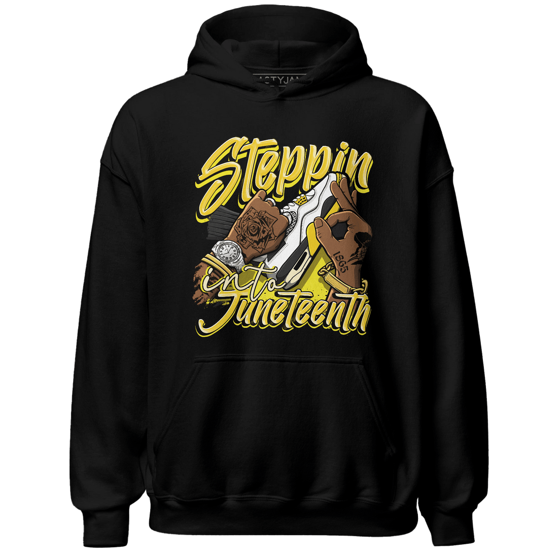 Vivid Sulfur 4s Hoodie Match Step Into Juneteenth - NastyJamz