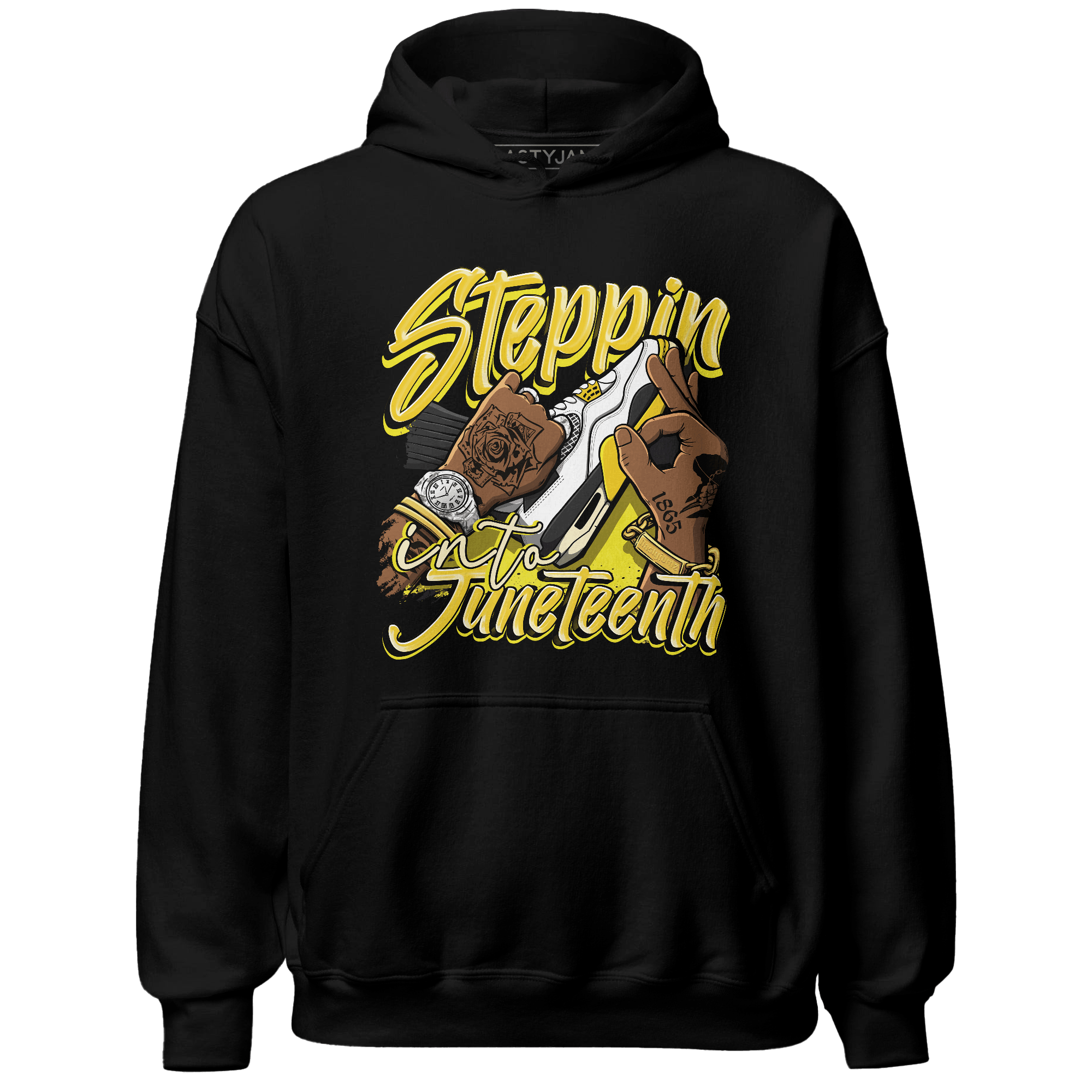 Vivid Sulfur 4s Hoodie Match Step Into Juneteenth - NastyJamz