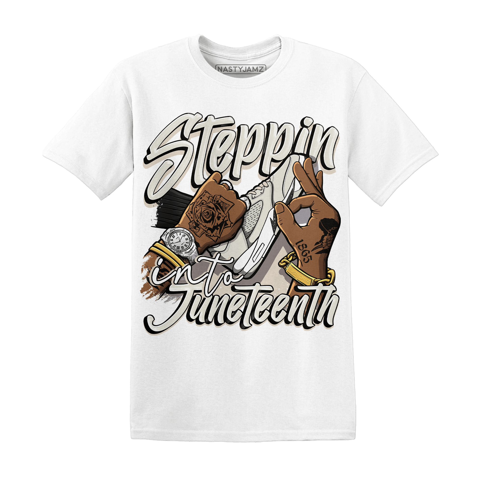 SE Sail 5s T Shirt Match Step Into Juneteenth - NastyJamz