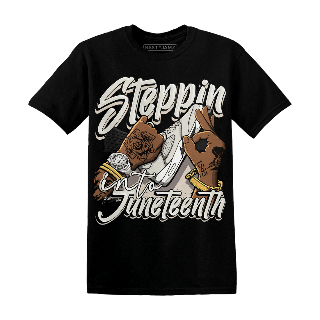 SE Sail 5s T Shirt Match Step Into Juneteenth - NastyJamz