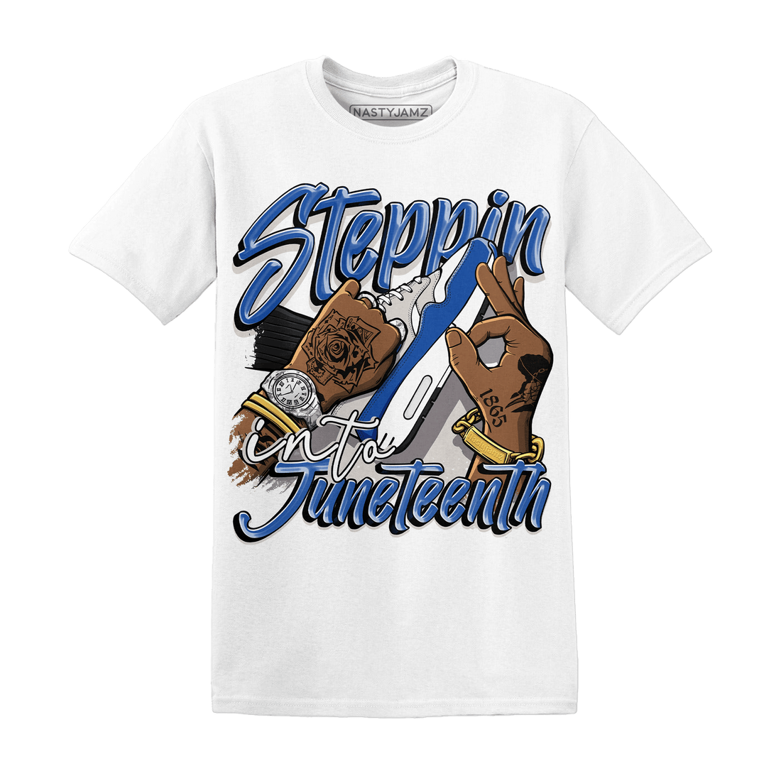 Air Max 1 86 Royal T Shirt Match Step Into Juneteenth - NastyJamz