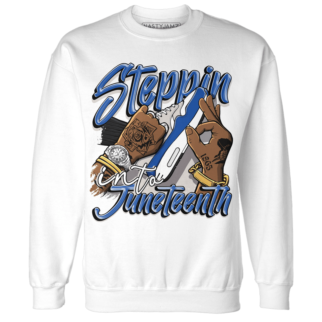 Air Max 1 86 Royal Sweatshirt Match Step Into Juneteenth - NastyJamz