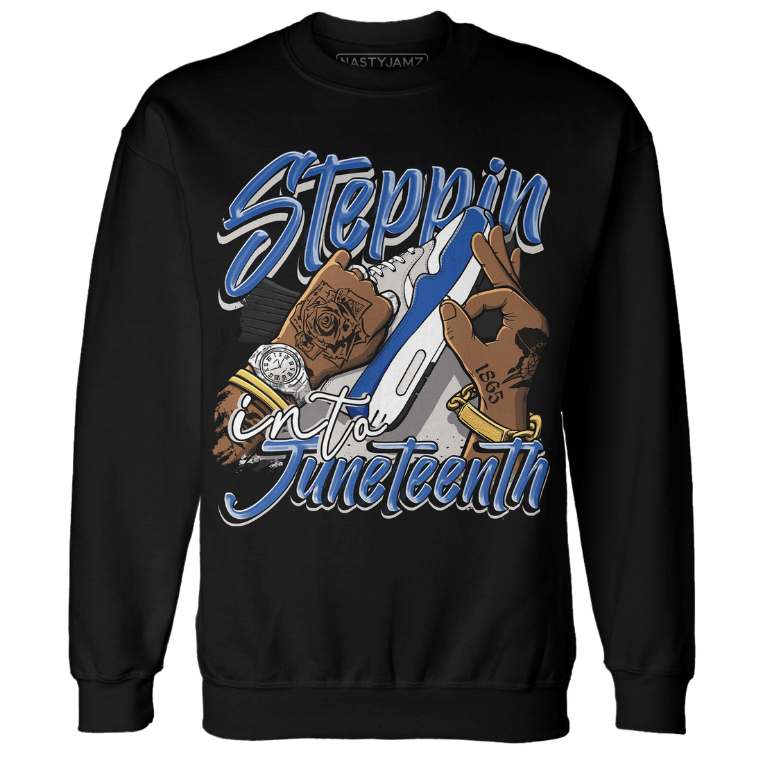 Air Max 1 86 Royal Sweatshirt Match Step Into Juneteenth - NastyJamz