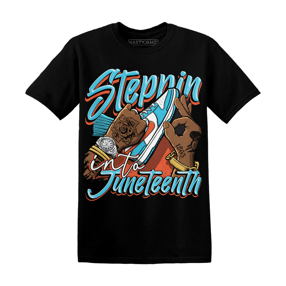 Dunk Low Dolphins T Shirt Match Step Into Juneteenth - NastyJamz