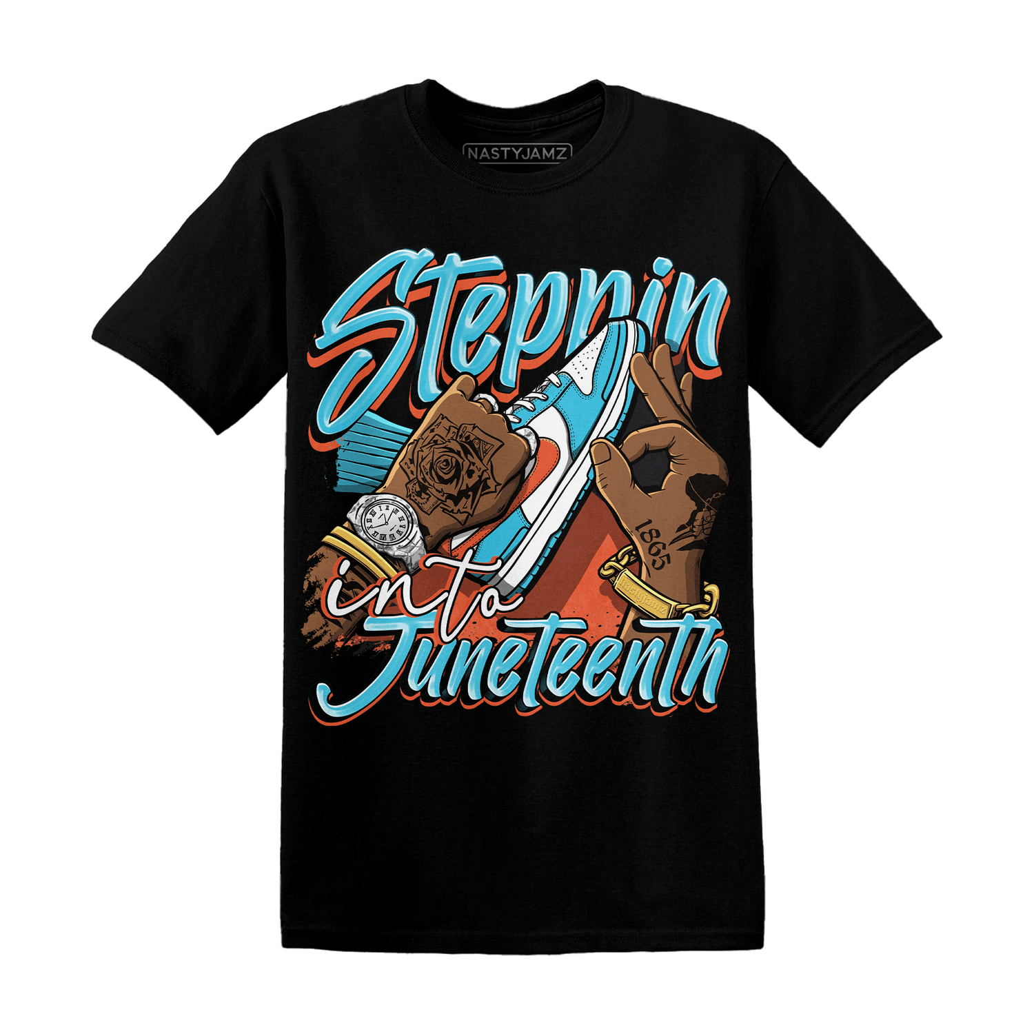 Dunk Low Dolphins T Shirt Match Step Into Juneteenth - NastyJamz