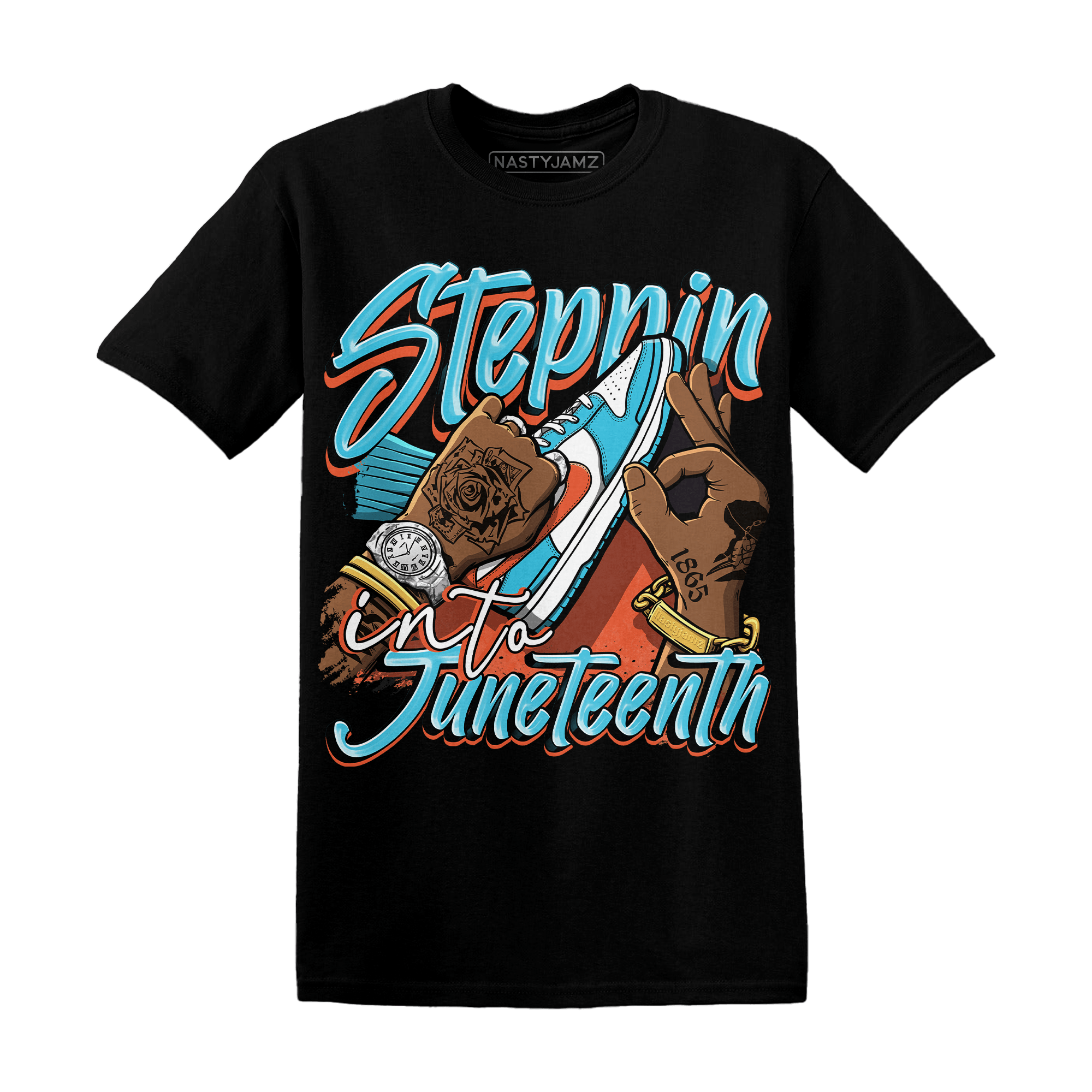 Dunk Low Dolphins T Shirt Match Step Into Juneteenth - NastyJamz