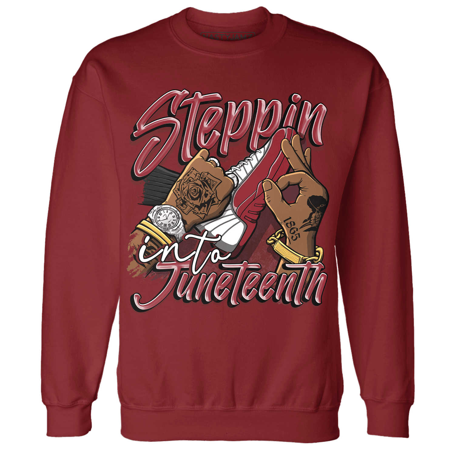Cherry 12s Sweatshirt Match Step Into Juneteenth - NastyJamz