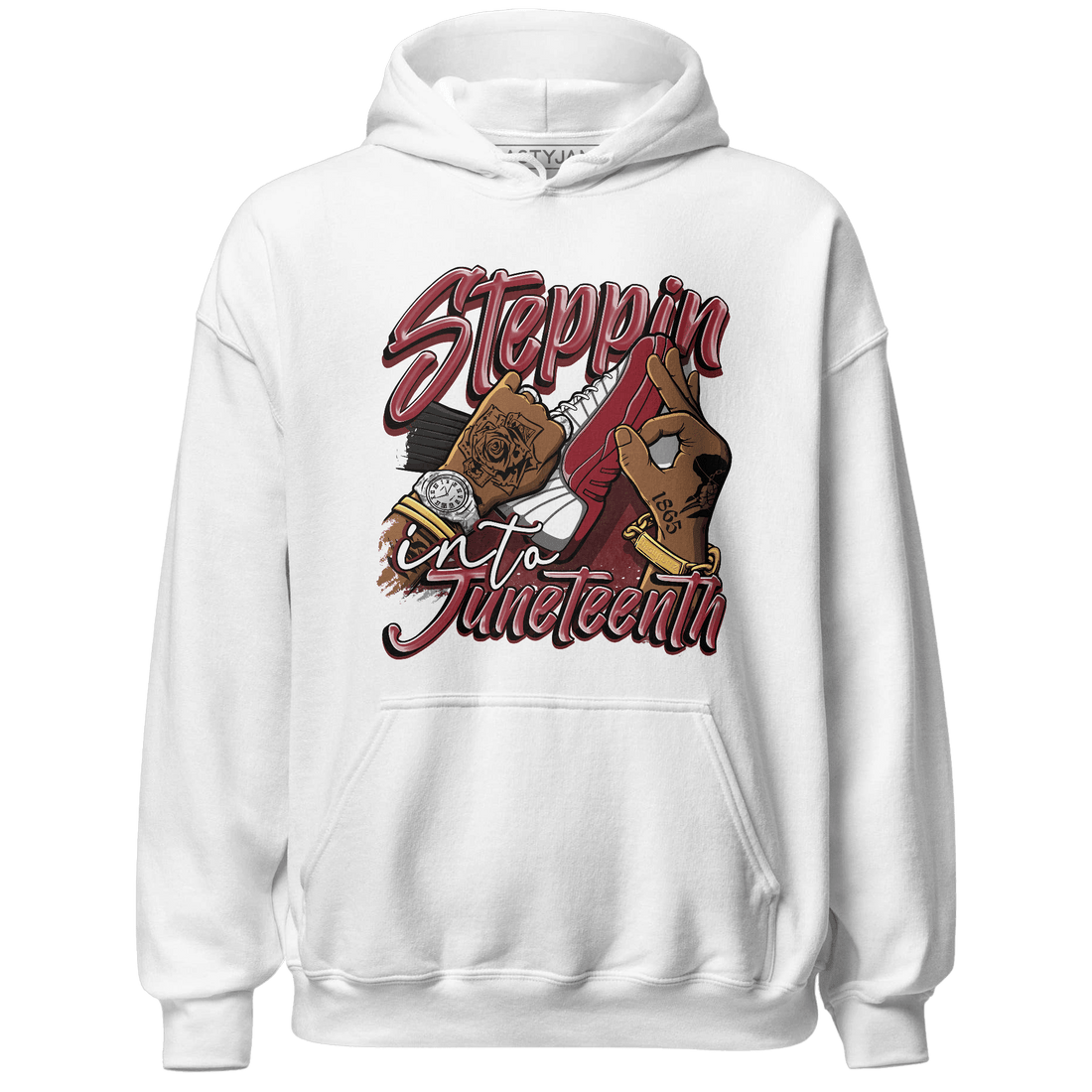 Cherry 12s Hoodie Match Step Into Juneteenth - NastyJamz