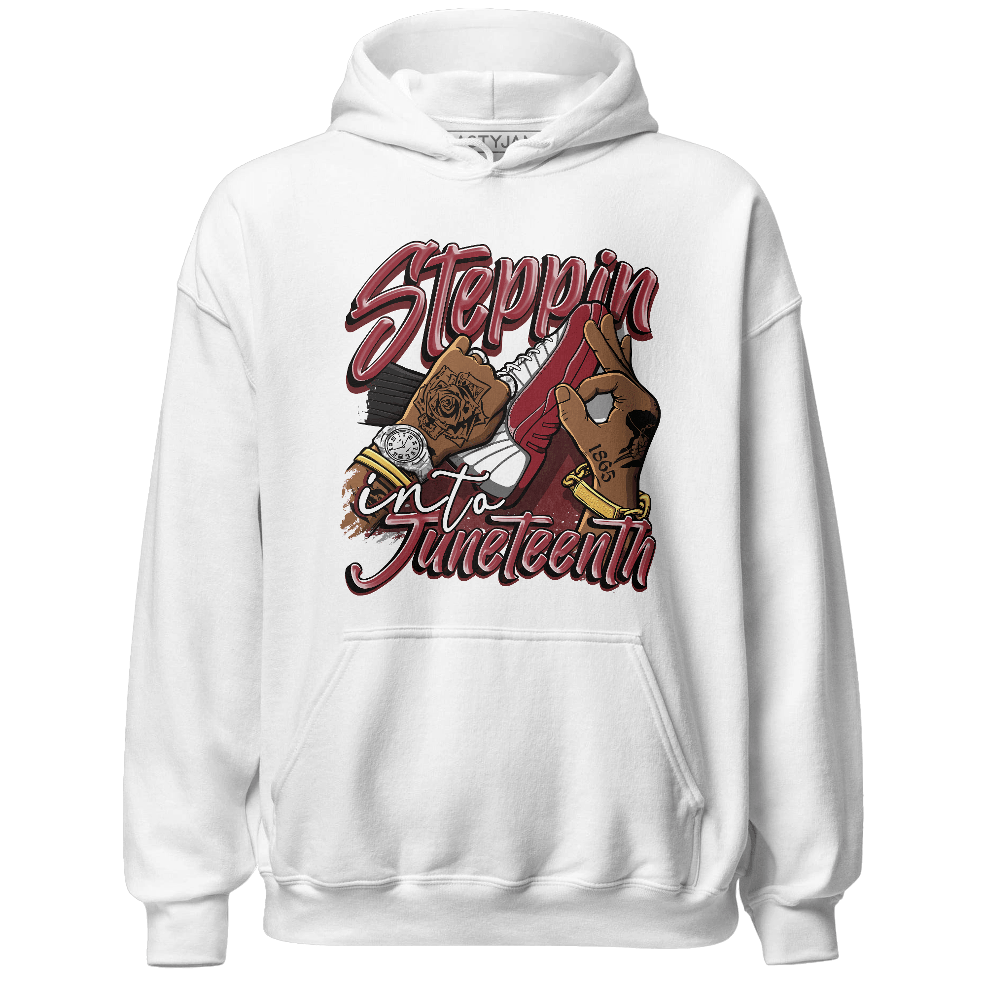 Cherry 12s Hoodie Match Step Into Juneteenth - NastyJamz
