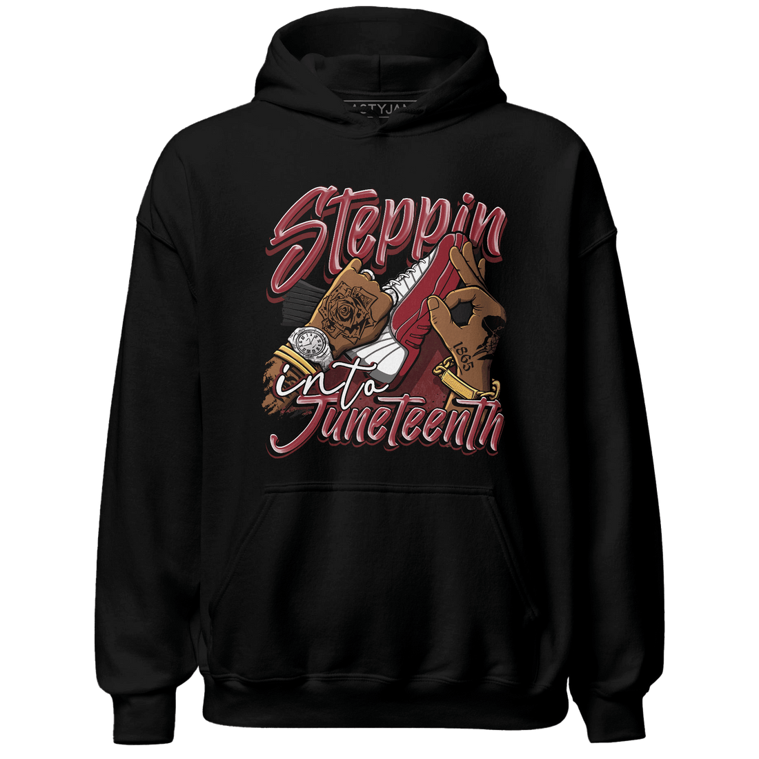 Cherry 12s Hoodie Match Step Into Juneteenth - NastyJamz