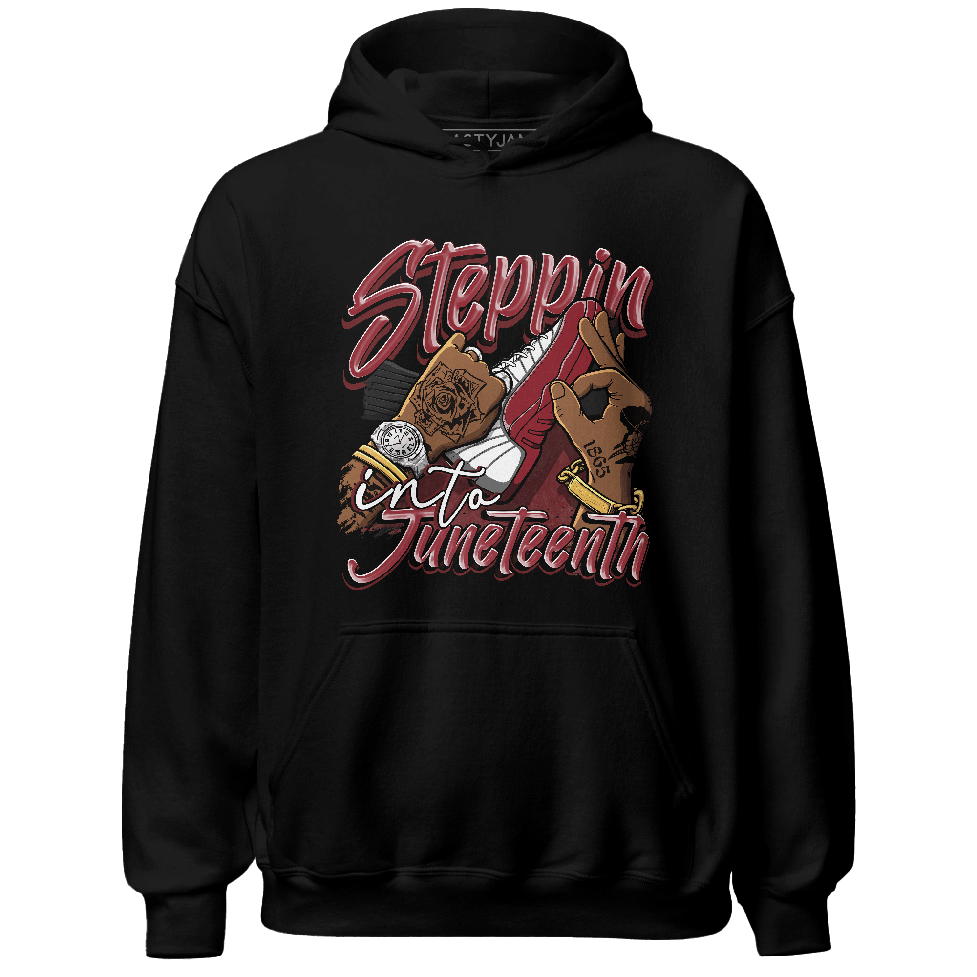 Cherry 12s Hoodie Match Step Into Juneteenth - NastyJamz