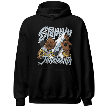 Blue Grey 13s Hoodie Match Step Into Juneteenth - NastyJamz