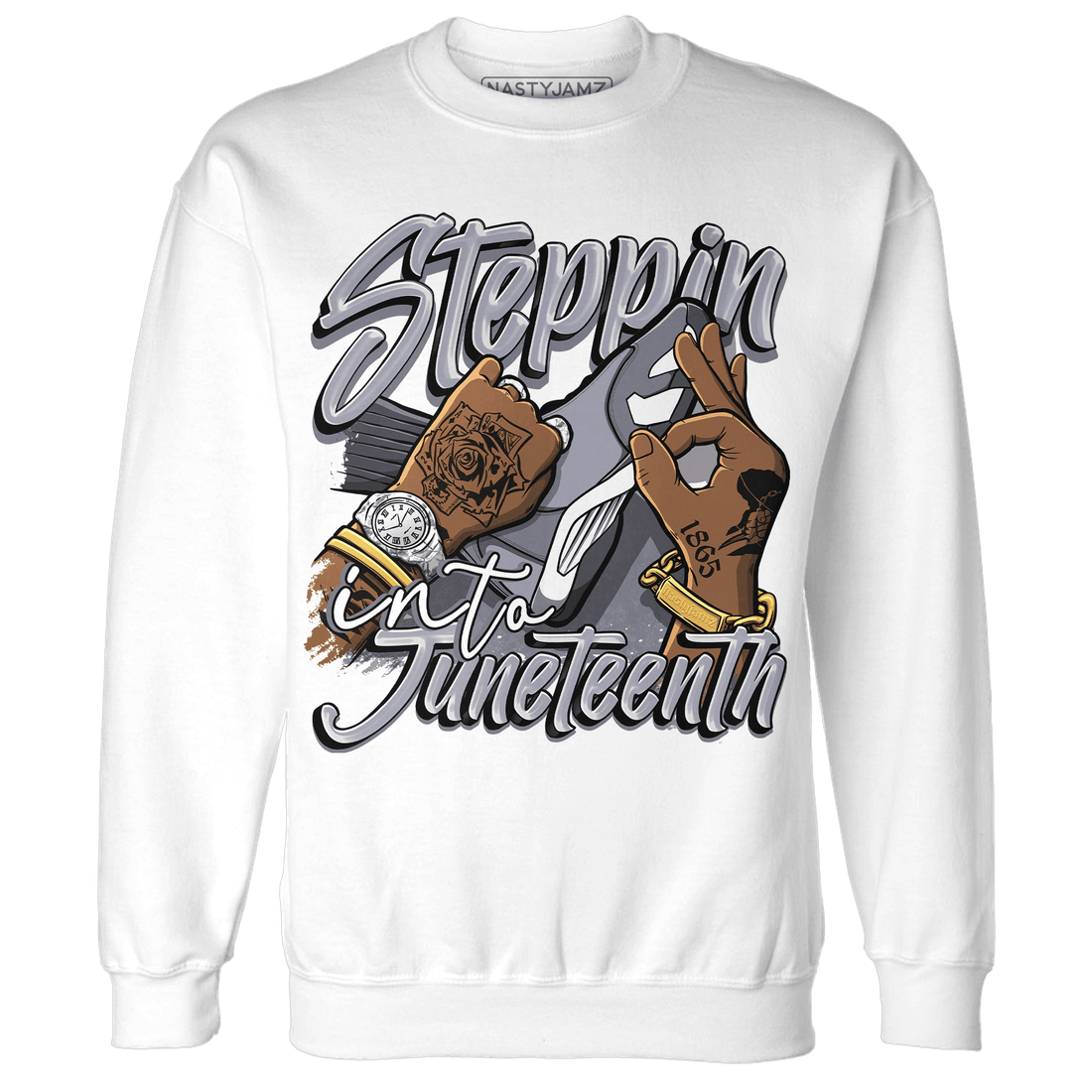 Stealth 14s Sweatshirt Match Step Into Juneteenth - NastyJamz