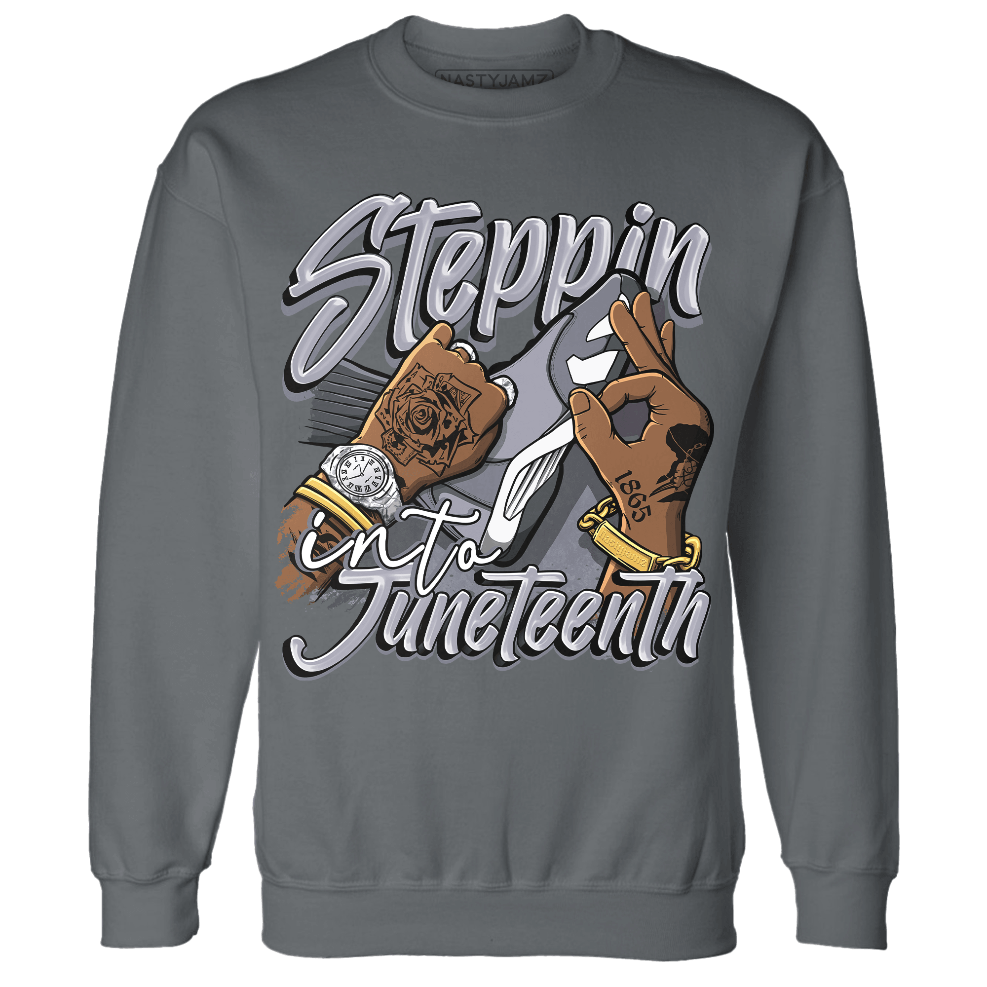 Stealth 14s Sweatshirt Match Step Into Juneteenth - NastyJamz