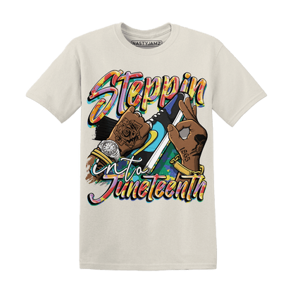 Mid GS Six Championships 1s T Shirt Match Step Into Juneteenth - NastyJamz