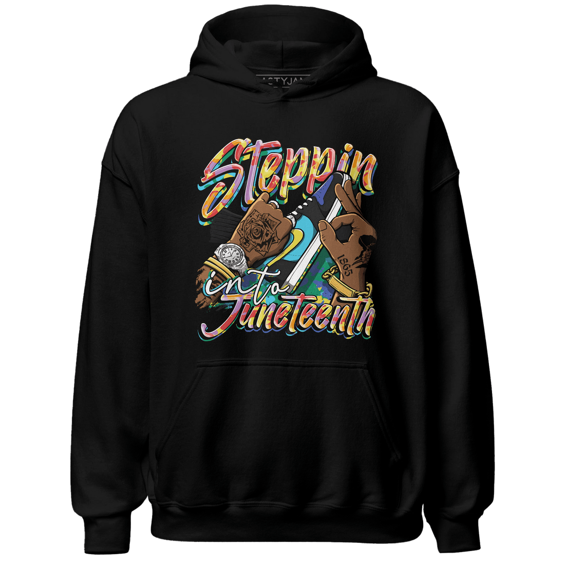 Mid GS Six Championships 1s Hoodie Match Step Into Juneteenth - NastyJamz