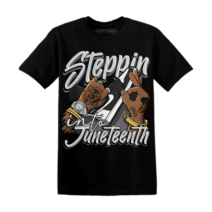 Retro High OG Black White 1s T Shirt Match Step Into Juneteenth - NastyJamz