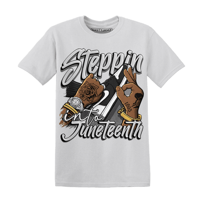 Retro High OG Black White 1s T Shirt Match Step Into Juneteenth - NastyJamz