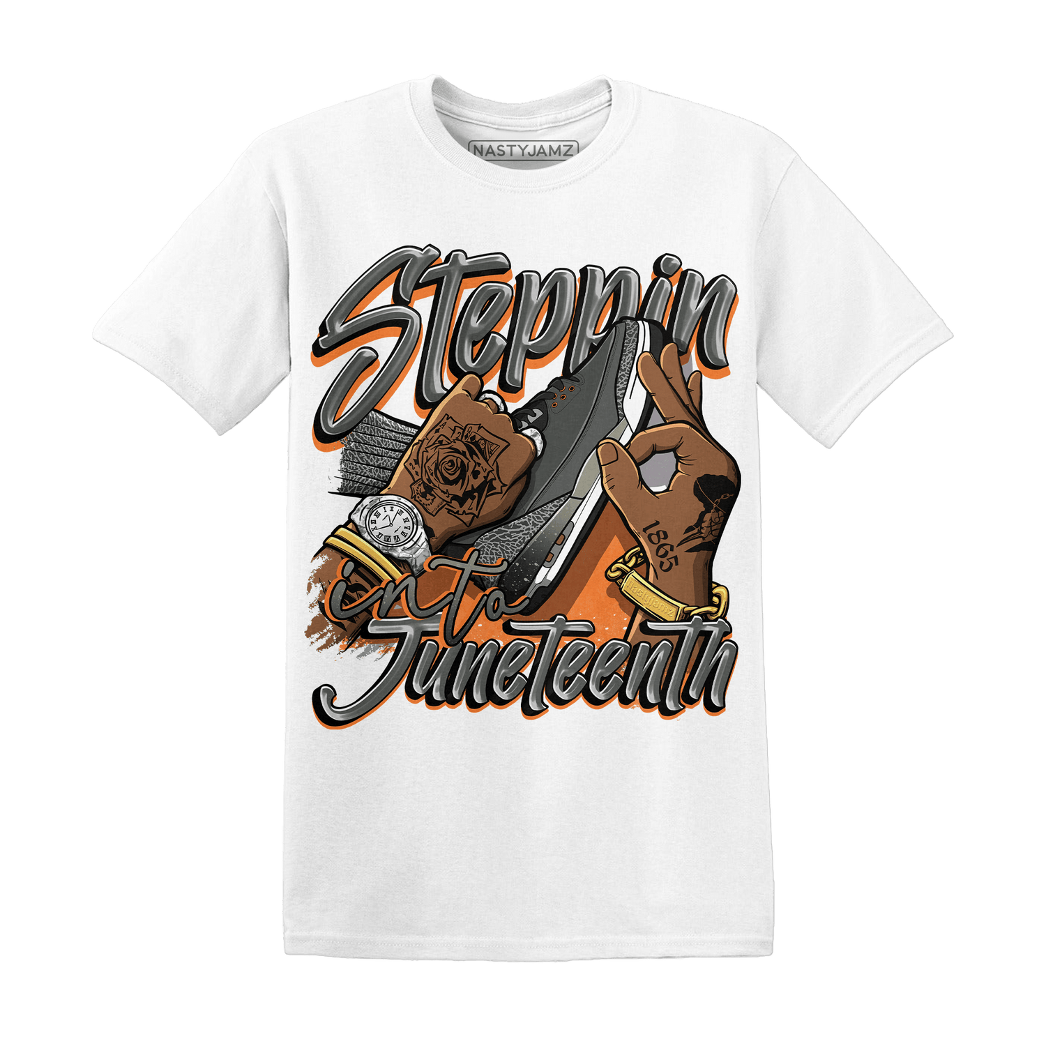 Fear Pack 3s T Shirt Match Step Into Juneteenth - NastyJamz