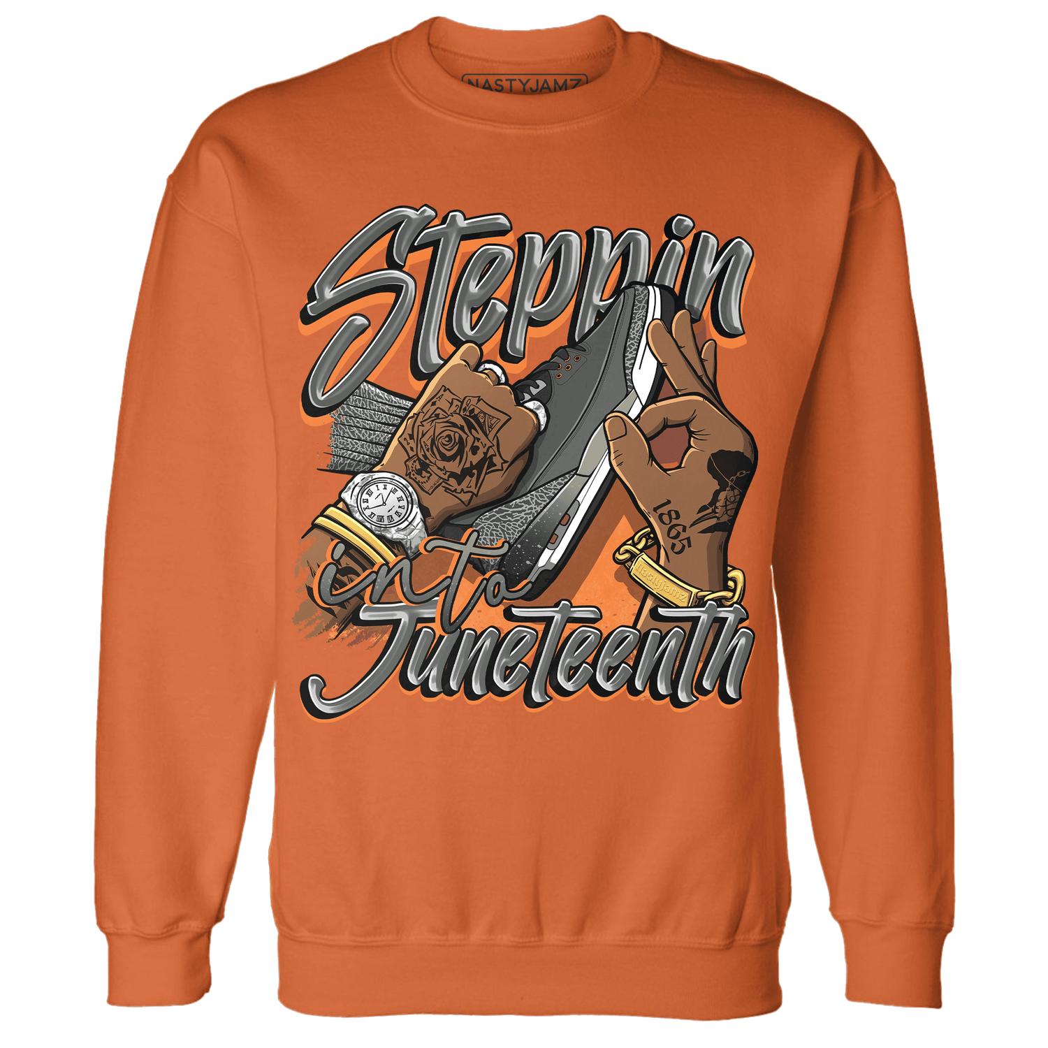 Fear Pack 3s Sweatshirt Match Step Into Juneteenth - NastyJamz