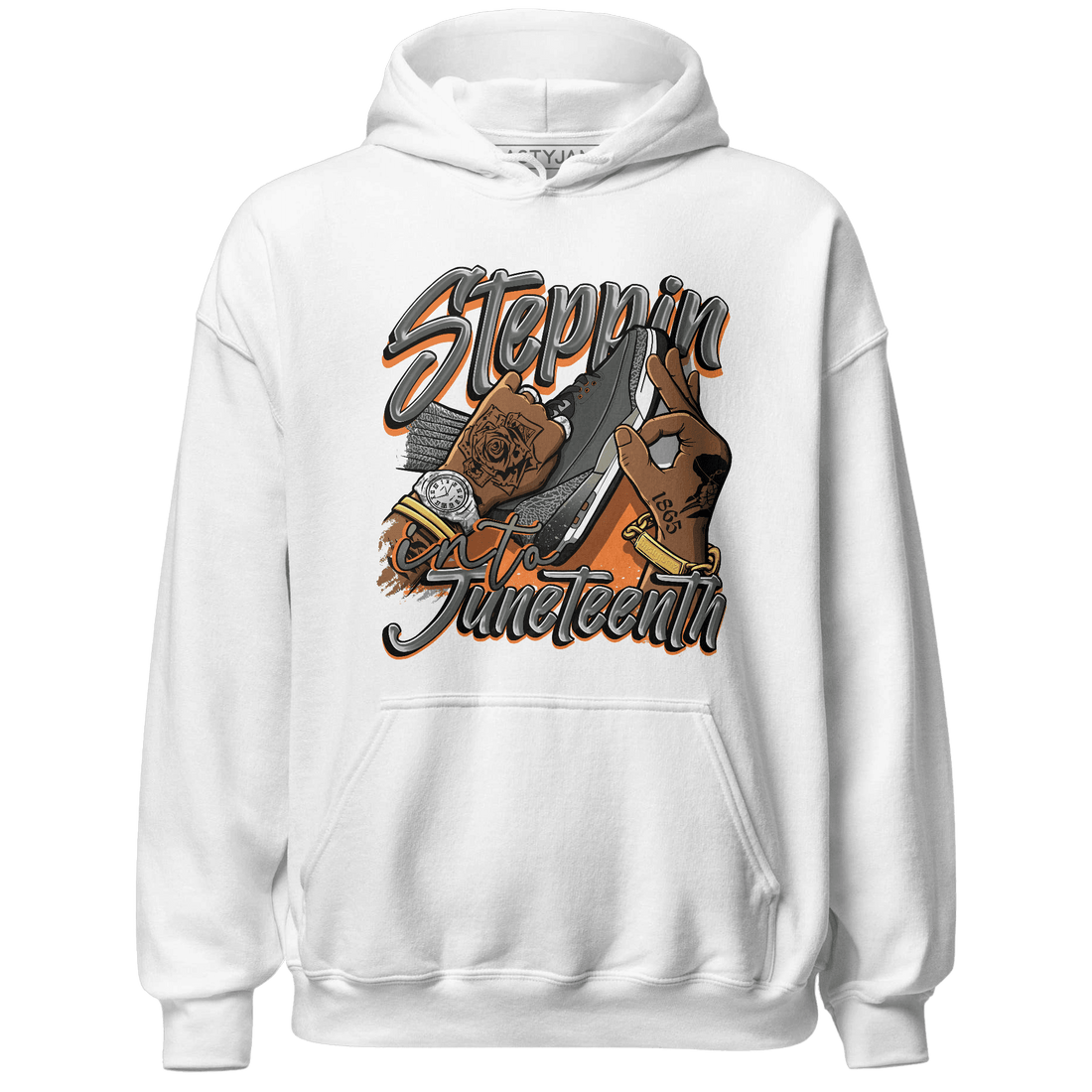 Fear Pack 3s Hoodie Match Step Into Juneteenth - NastyJamz