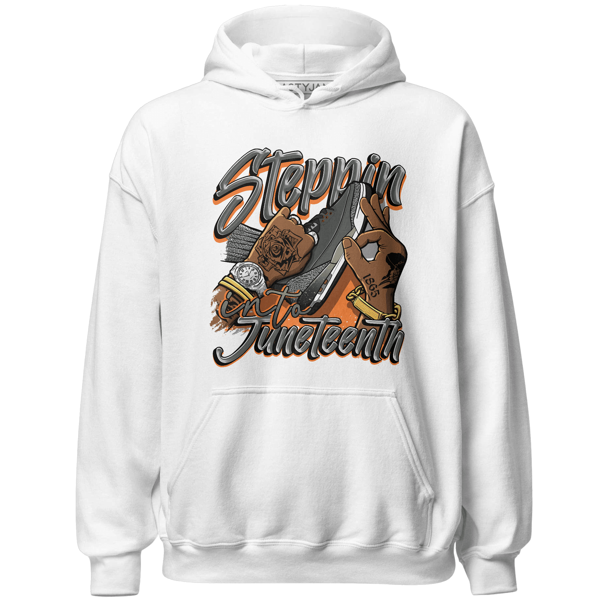 Fear Pack 3s Hoodie Match Step Into Juneteenth - NastyJamz