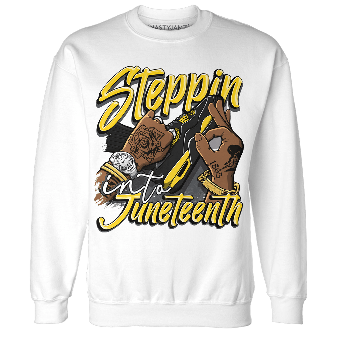 Thunder 4s Sweatshirt Match Step Into Juneteenth - NastyJamz