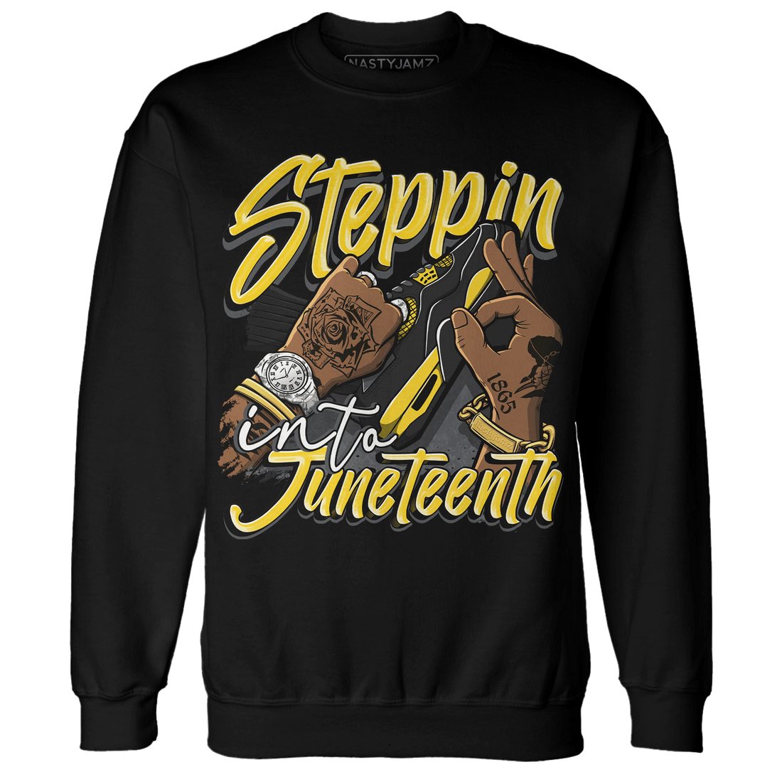 Thunder 4s Sweatshirt Match Step Into Juneteenth - NastyJamz