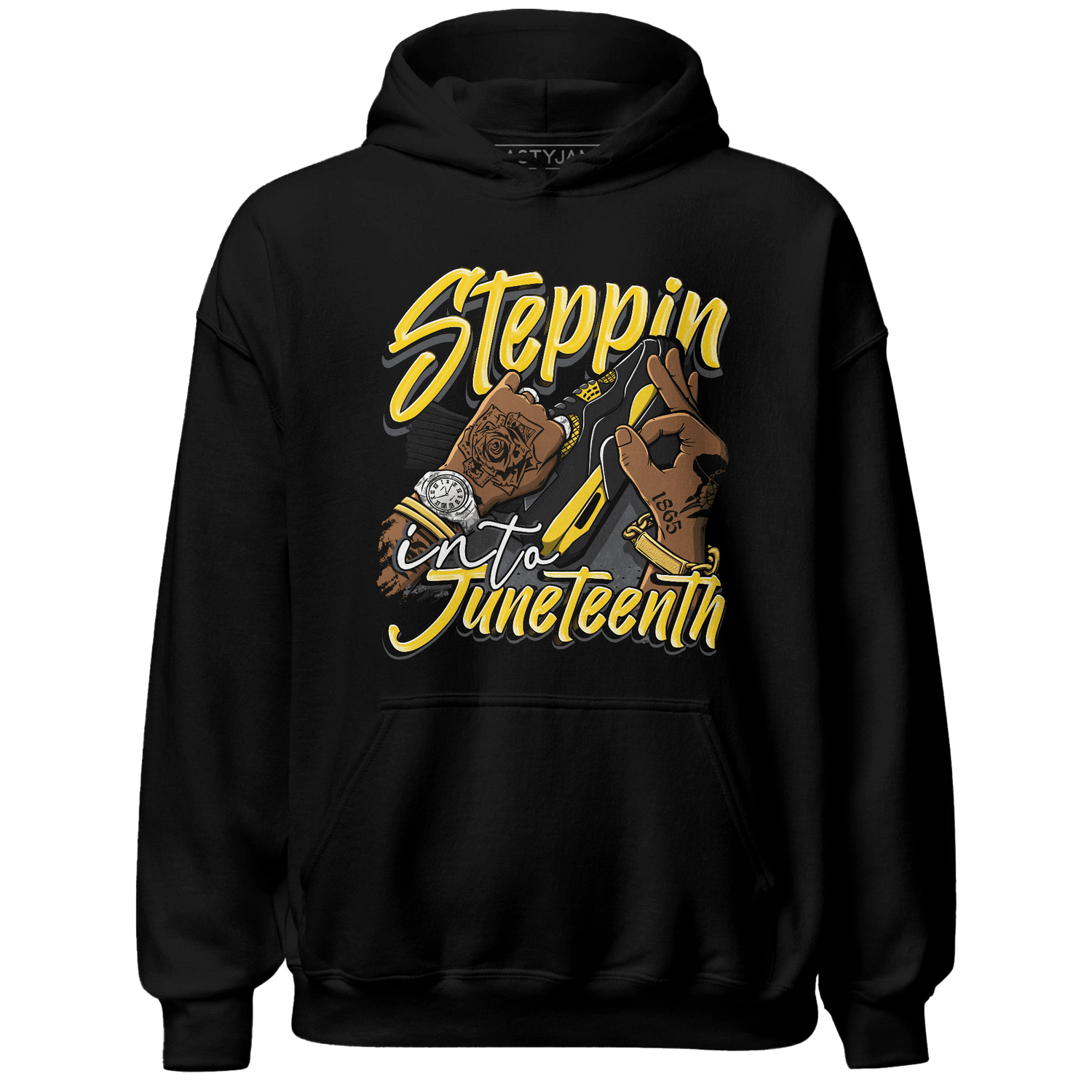 Thunder 4s Hoodie Match Step Into Juneteenth - NastyJamz