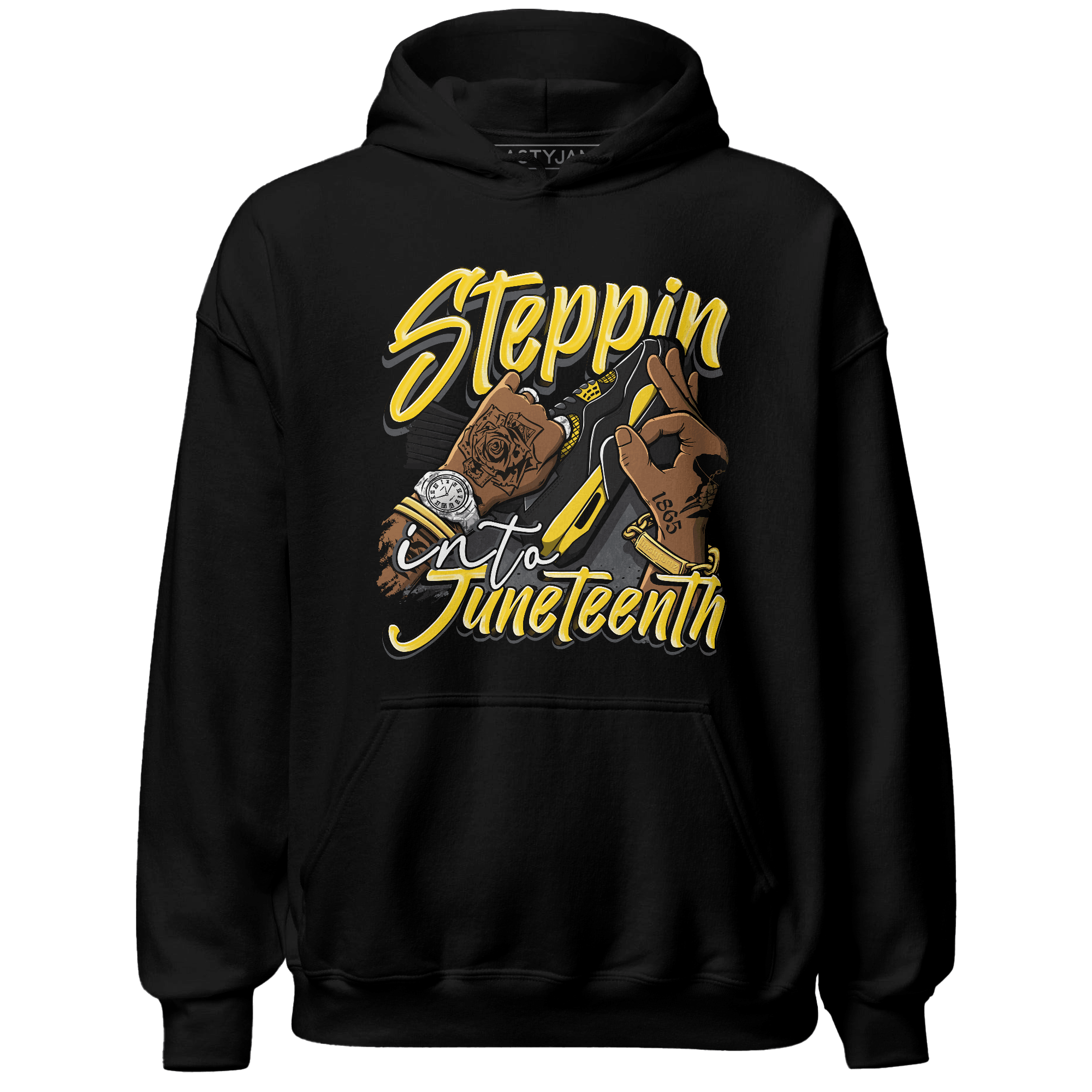 Thunder 4s Hoodie Match Step Into Juneteenth - NastyJamz