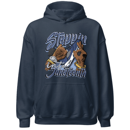 Midnight Navy 5s Hoodie Match Step Into Juneteenth - NastyJamz
