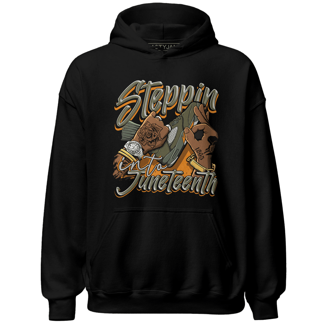 Olive 5s Hoodie Match Step Into Juneteenth - NastyJamz
