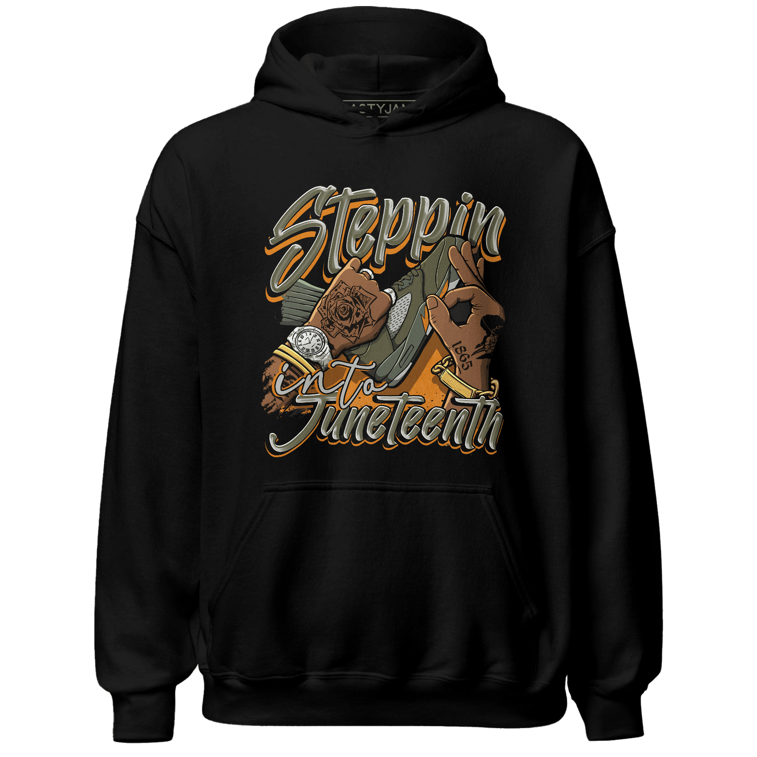 Olive 5s Hoodie Match Step Into Juneteenth - NastyJamz