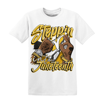 Yellow Ochre 6s T Shirt Match Step Into Juneteenth - NastyJamz