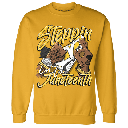 Yellow Ochre 6s Sweatshirt Match Step Into Juneteenth - NastyJamz