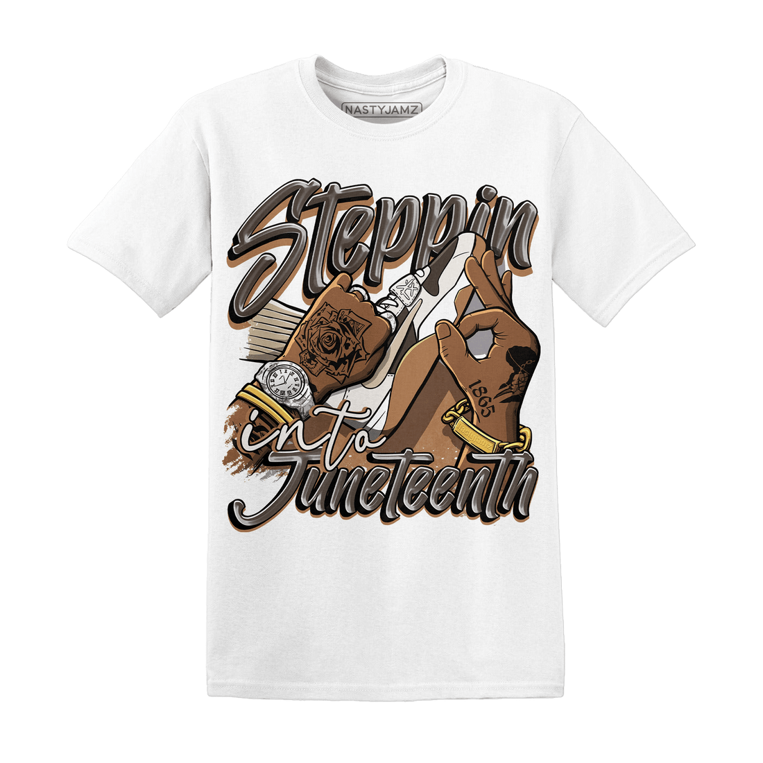 Jumpmann Jack T Shirt Match Step Into Juneteenth - NastyJamz