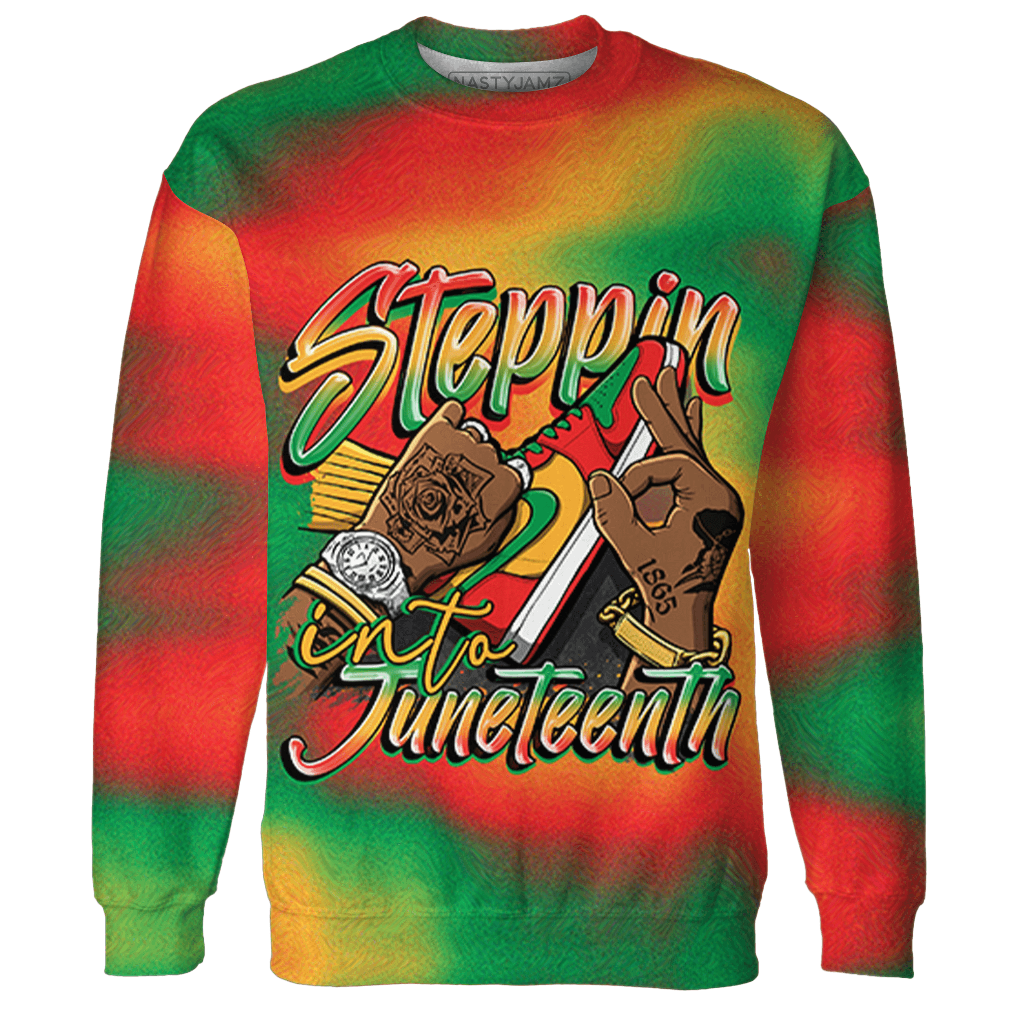 Step Into Juneteenth 3D All-Over Print Juneteeth Sweatshirt - NastyJamz