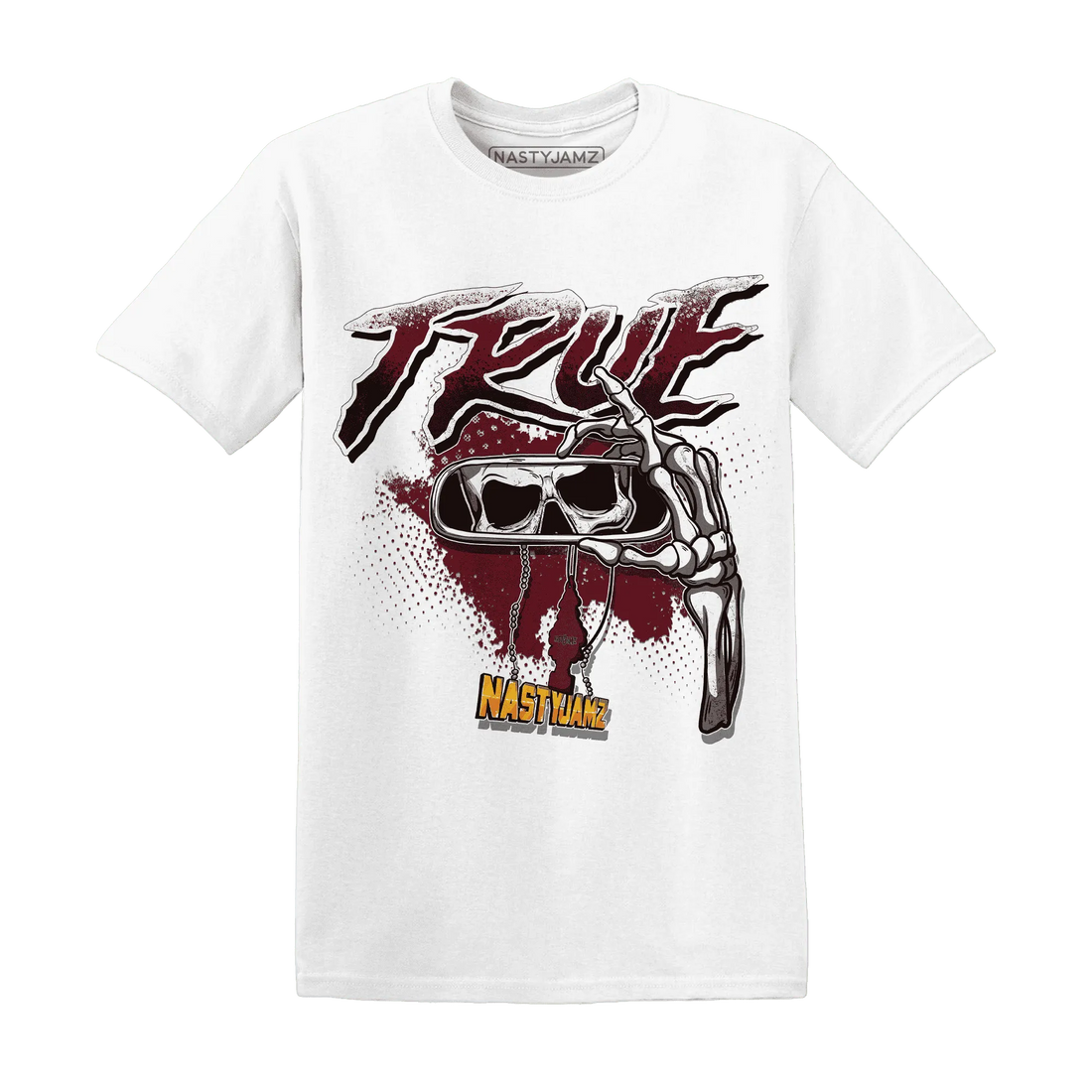 NastyJamz-High-White-Team-Red-1s-T-Shirt-Match-TRUE