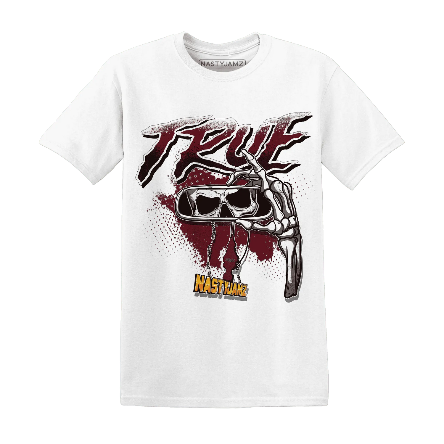 NastyJamz-High-White-Team-Red-1s-T-Shirt-Match-TRUE