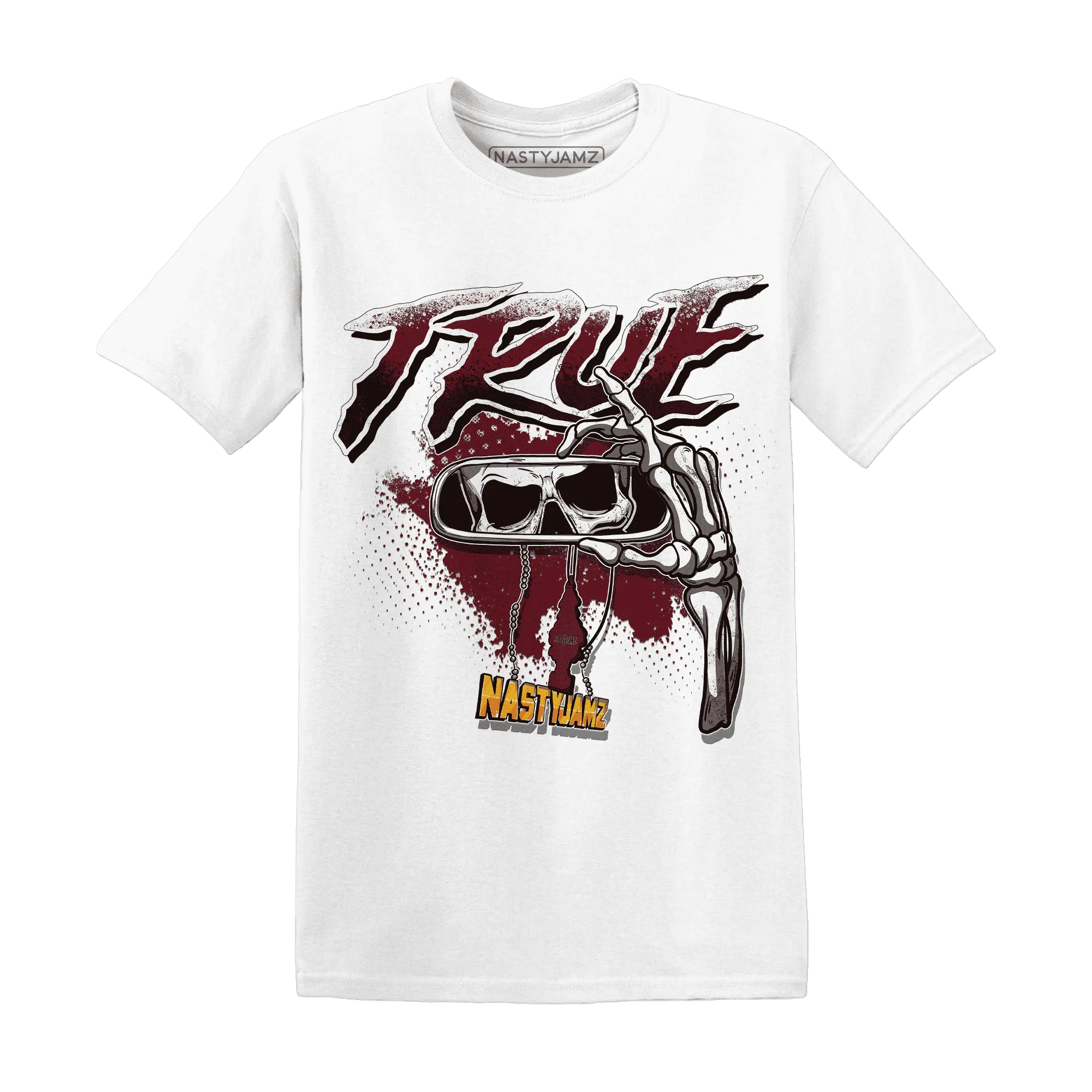 NastyJamz-High-White-Team-Red-1s-T-Shirt-Match-TRUE